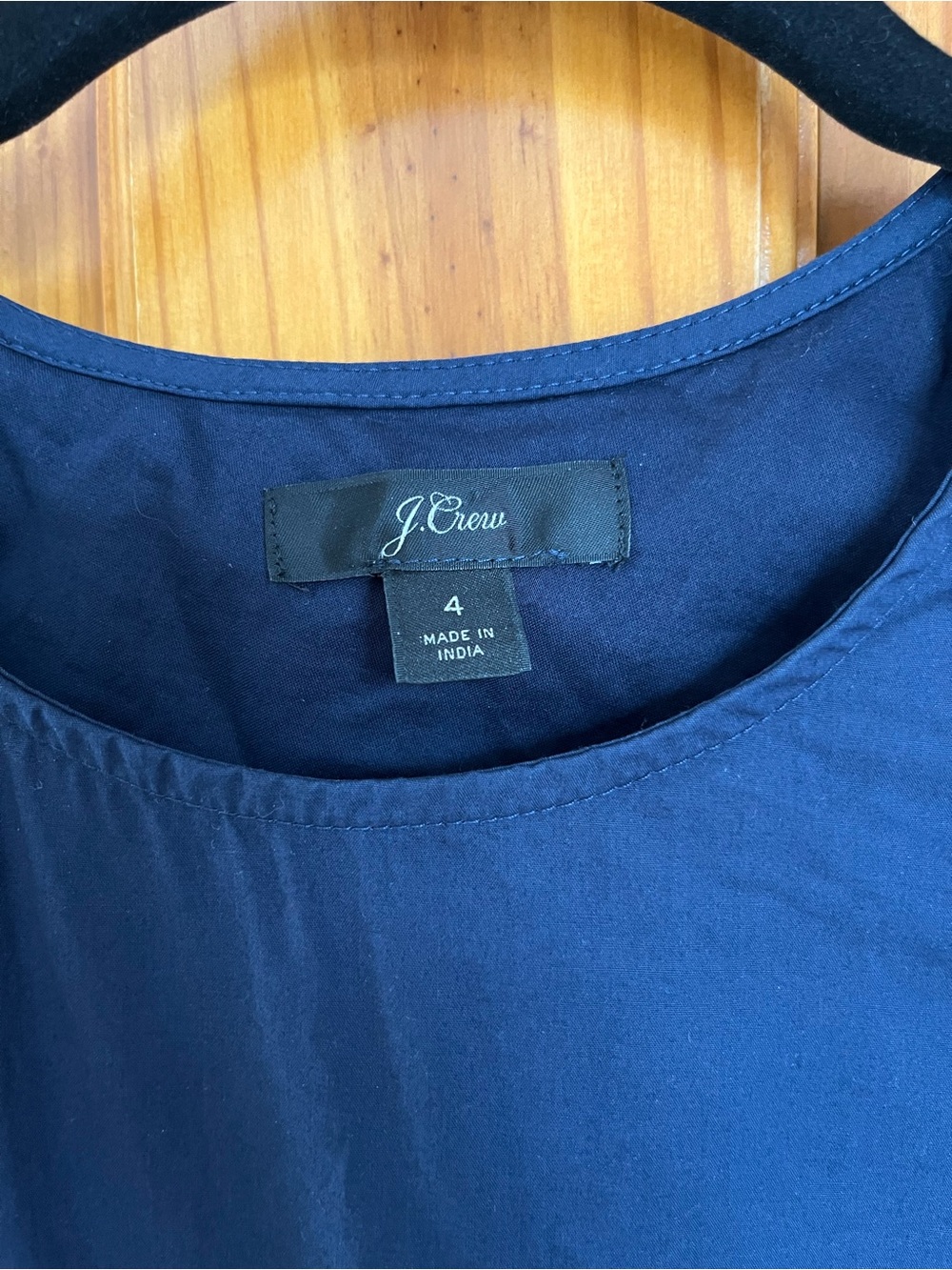 J. Crew Navy Sleeveless A-Line Midi Dress with Pockets - Picture 3 of 8